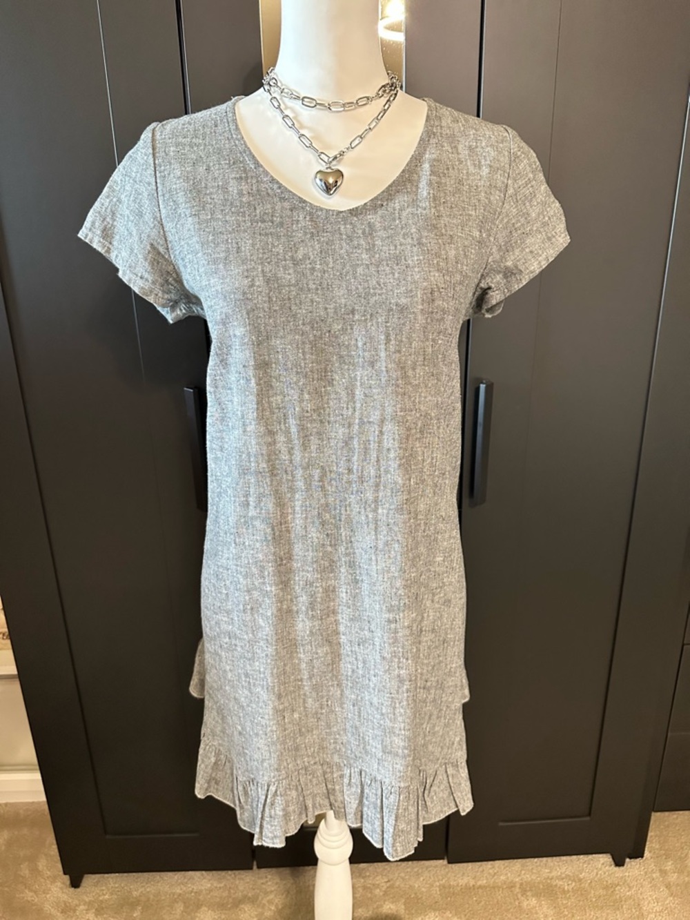 Goddess Gear Linen Cotton Chambray Dress Size S